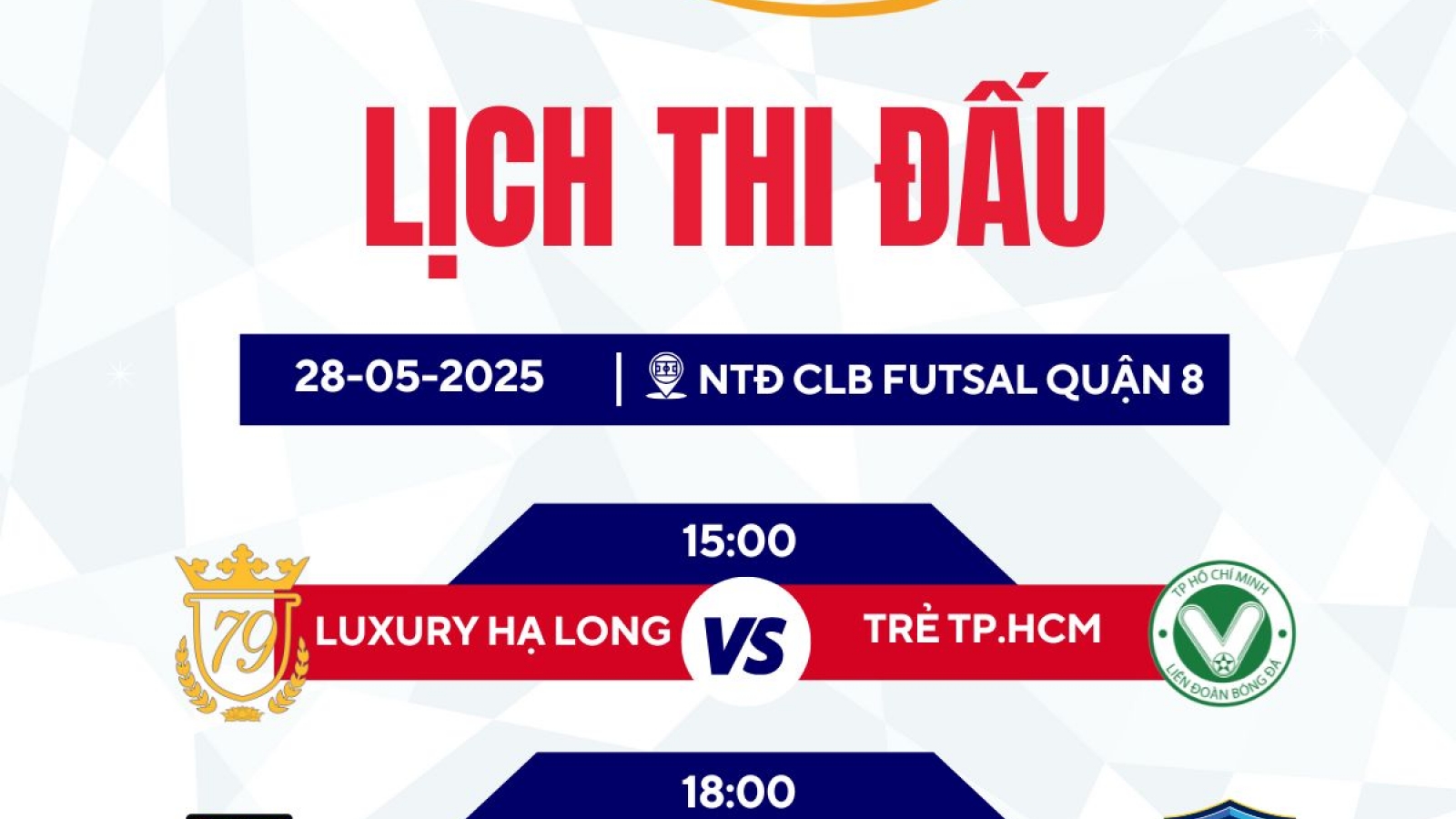 Lịch thi đấu và trực tiếp Giải Futsal HDBank VĐQG 2025 ngày 28/5