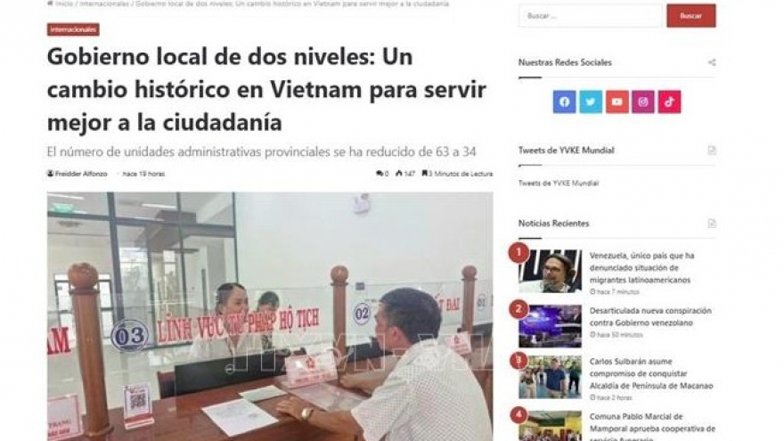 Venezuelan media praises Vietnam’s “historic shift for the people”