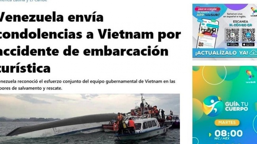 Venezuela extends condolences to Vietnam following Ha Long Bay boat tragedy