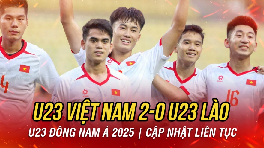 Trực tiếp U23 Việt Nam 2-0 U23 Lào: Khuất Văn Khang tỏa sáng