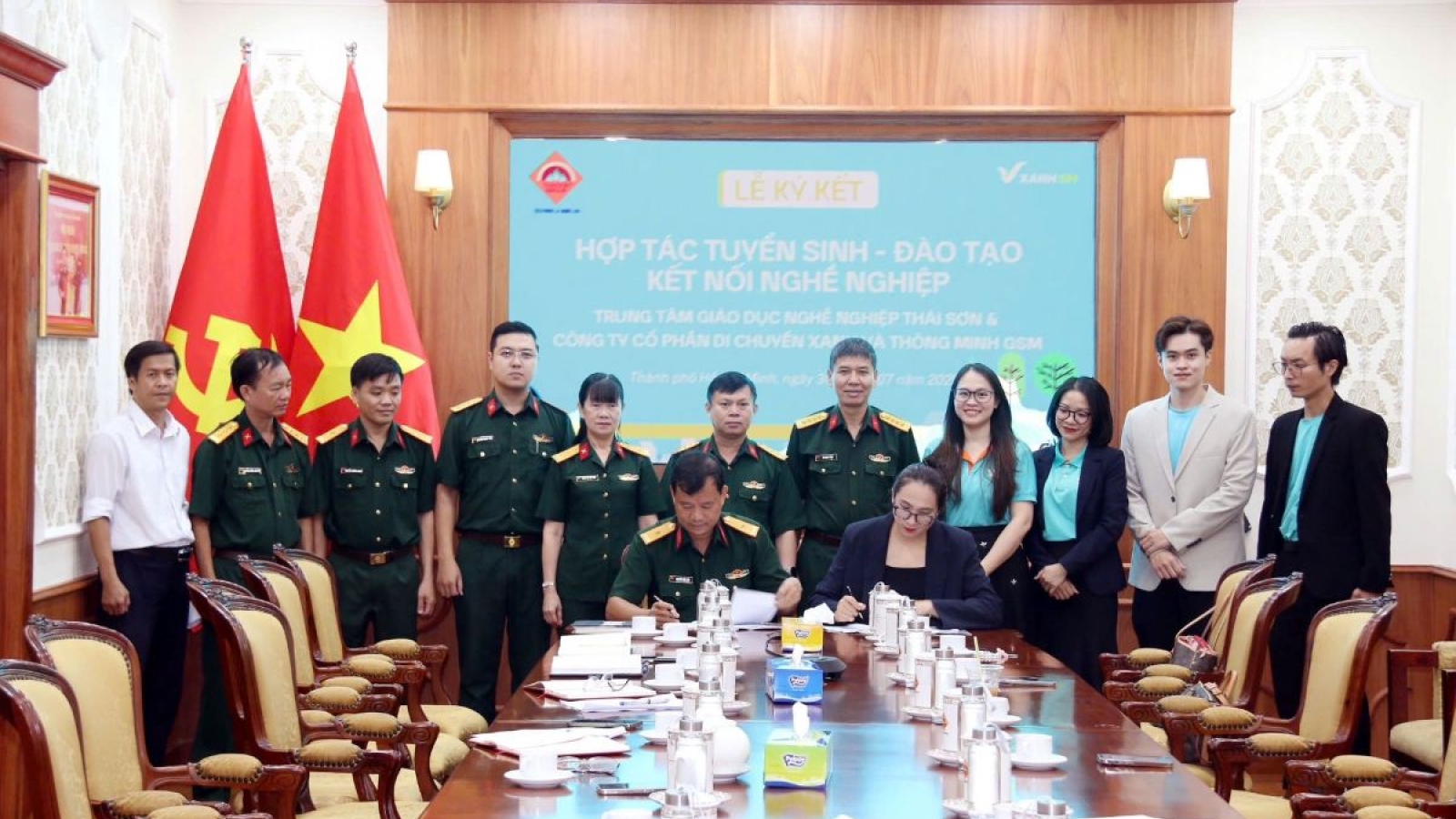 GSM hợp tác Trung tâm Thái Sơn tạo việc làm bền vững cho bộ đội xuất ngũ