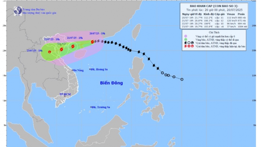 Tin mới nhất về bão số 3: Giật cấp 14, cách Quảng Ninh – Hải Phòng 480km
