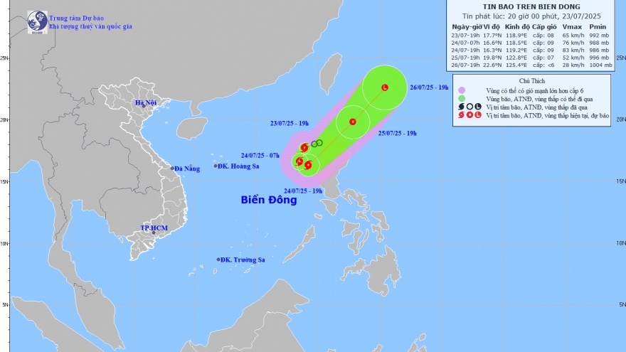 Bão số 4 Cỏ May hình thành trên Biển Đông