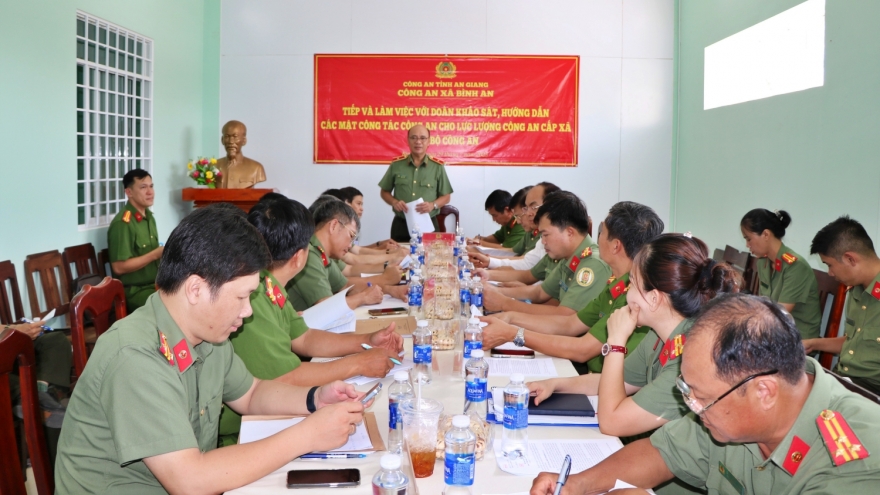 Bộ Công an khảo sát công tác của công an cơ sở tại An Giang