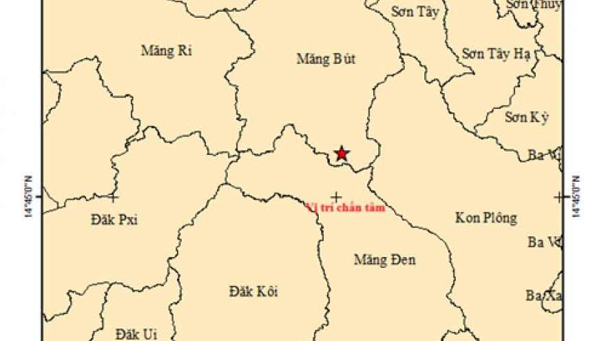 Xảy ra động đất ở Quảng Ngãi