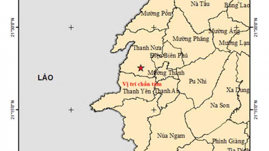 Động đất tại xã Thanh Nưa, tỉnh Điện Biên