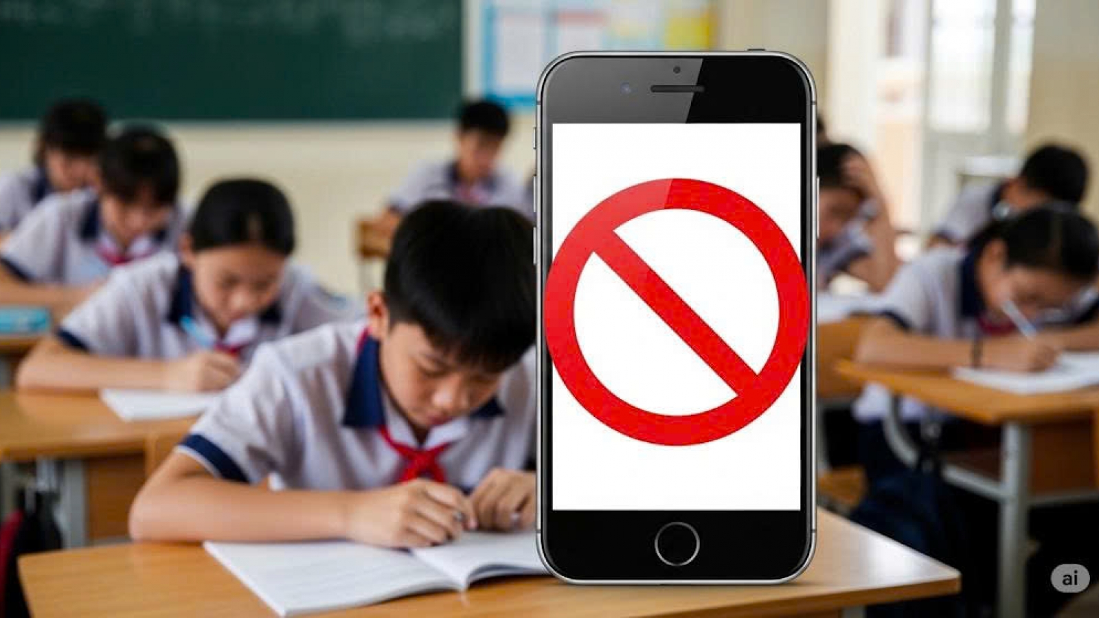 Điện thoại trong trường, làm gì sau lệnh cấm?