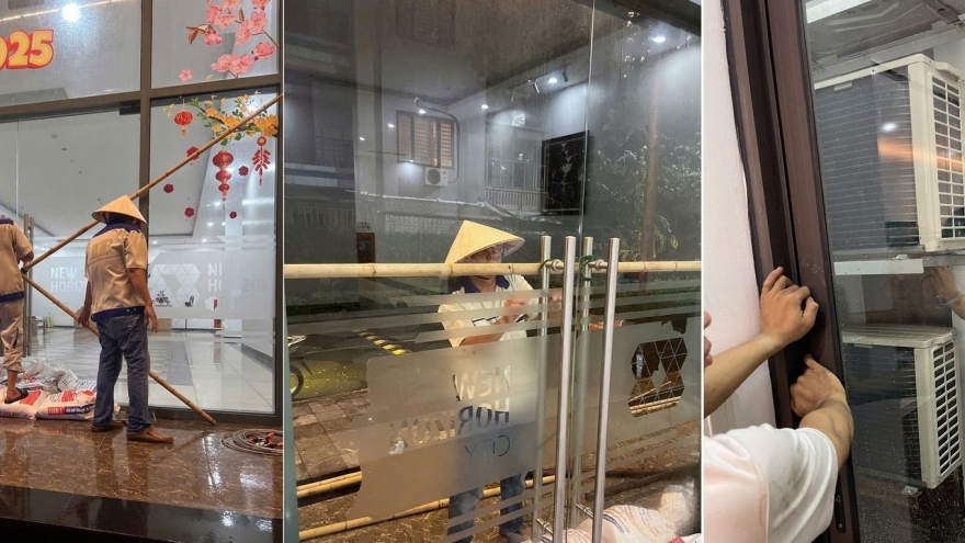 Dân chung cư tất bật gia cố căn hộ đối phó bão số 3