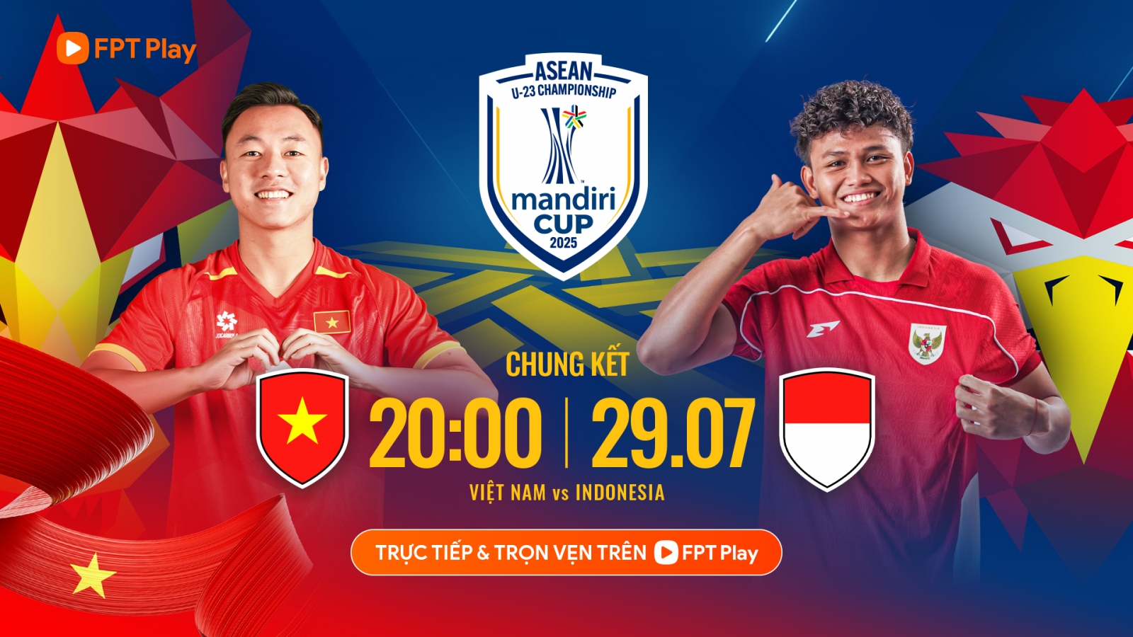Lịch thi đấu và trực tiếp chung kết U23 Đông Nam Á 2025 hôm nay 29/7