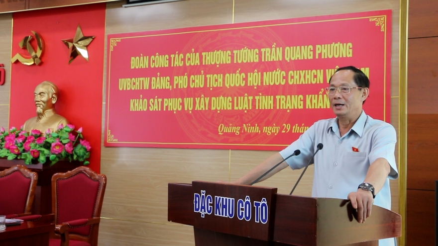Phó Chủ tịch Quốc hội Trần Quang Phương làm việc tại Đặc khu Cô Tô