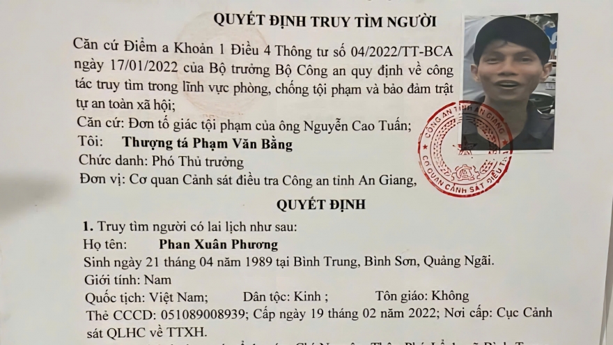 Công an An Giang truy tìm nghi phạm lừa đảo hơn 4,4 tỷ đồng