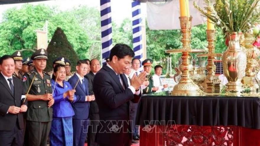 Tay Ninh holds memorial ceremony for martyrs repatriated from Cambodia