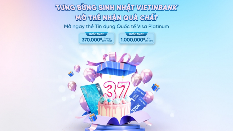 Ưu đãi nhân dịp sinh nhật VietinBank cùng thẻ tín dụng quốc tế Visa Platinum