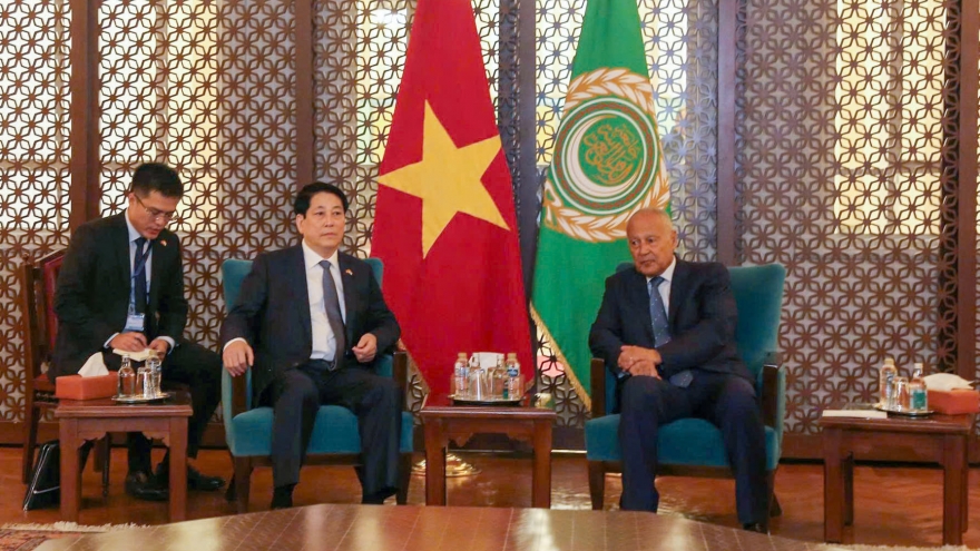 Chủ tịch nước Lương Cường gặp Tổng Thư ký Liên đoàn Arab Ahmed Aboul Gheit