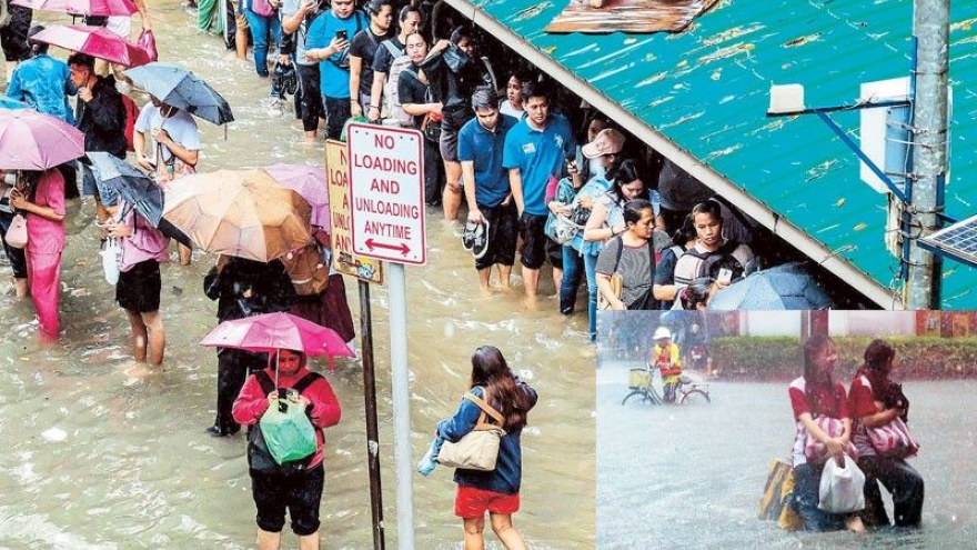 Philippines tiếp tục đối mặt với áp thấp nhiệt đới sau bão Kajjiki