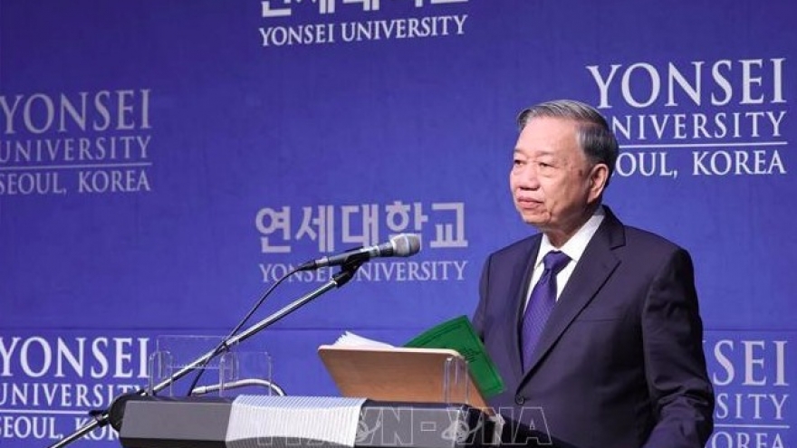 Party leader delivers keynote address at RoK’s Yonsei University
