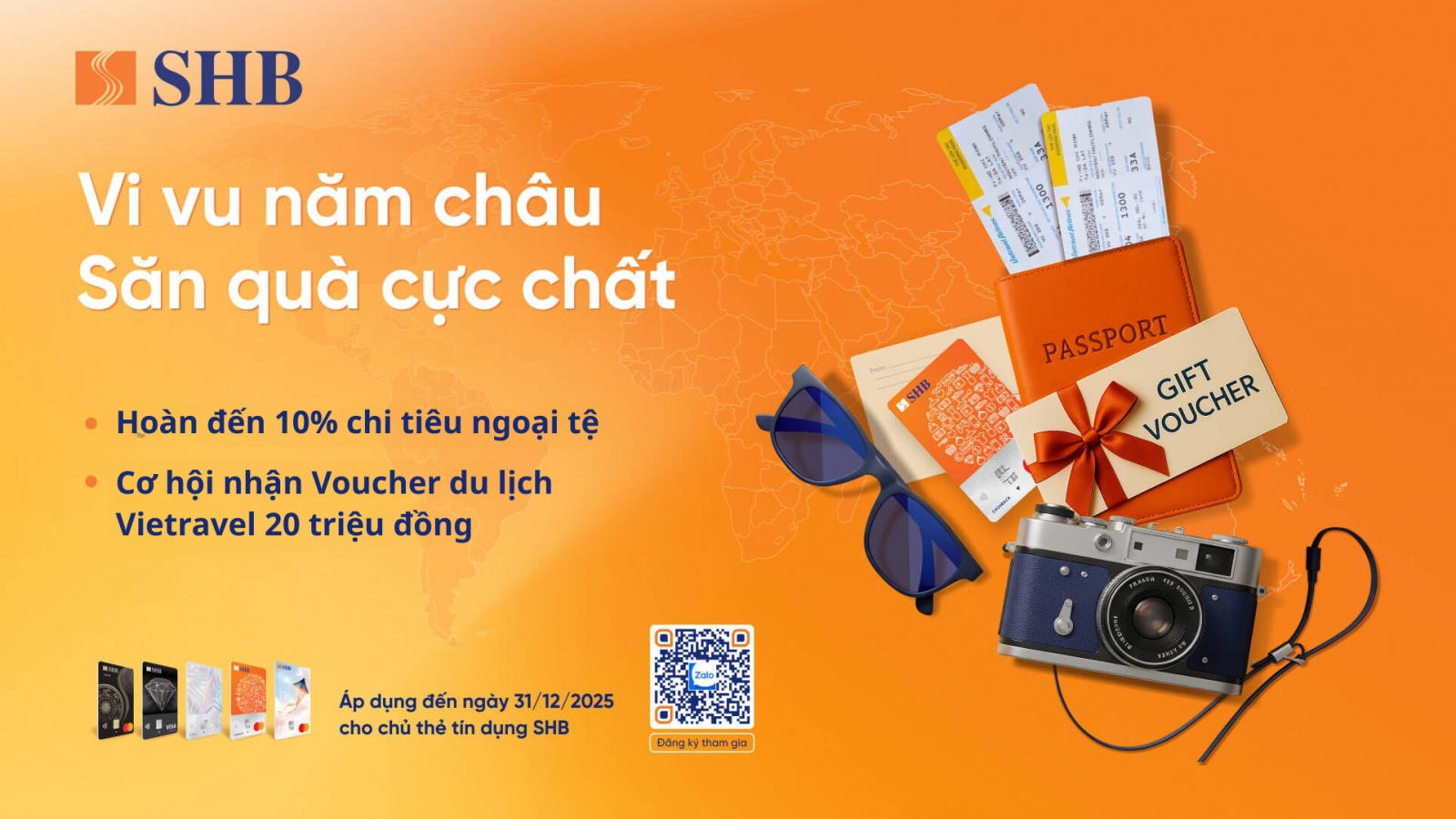SHB triển khai ưu đãi chi tiêu ngoại tệ, trả góp ưu việt nhiều phần thưởng hấp dẫn