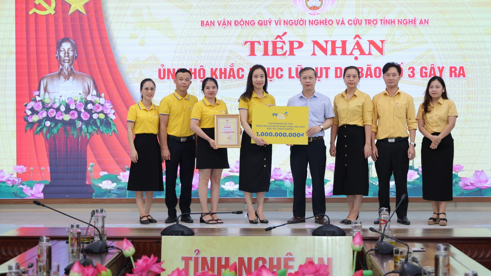 PVcomBank hỗ trợ nhân dân Nghệ An 1 tỷ đồng khắc phục hậu quả bão số 3 (bão Wipha)