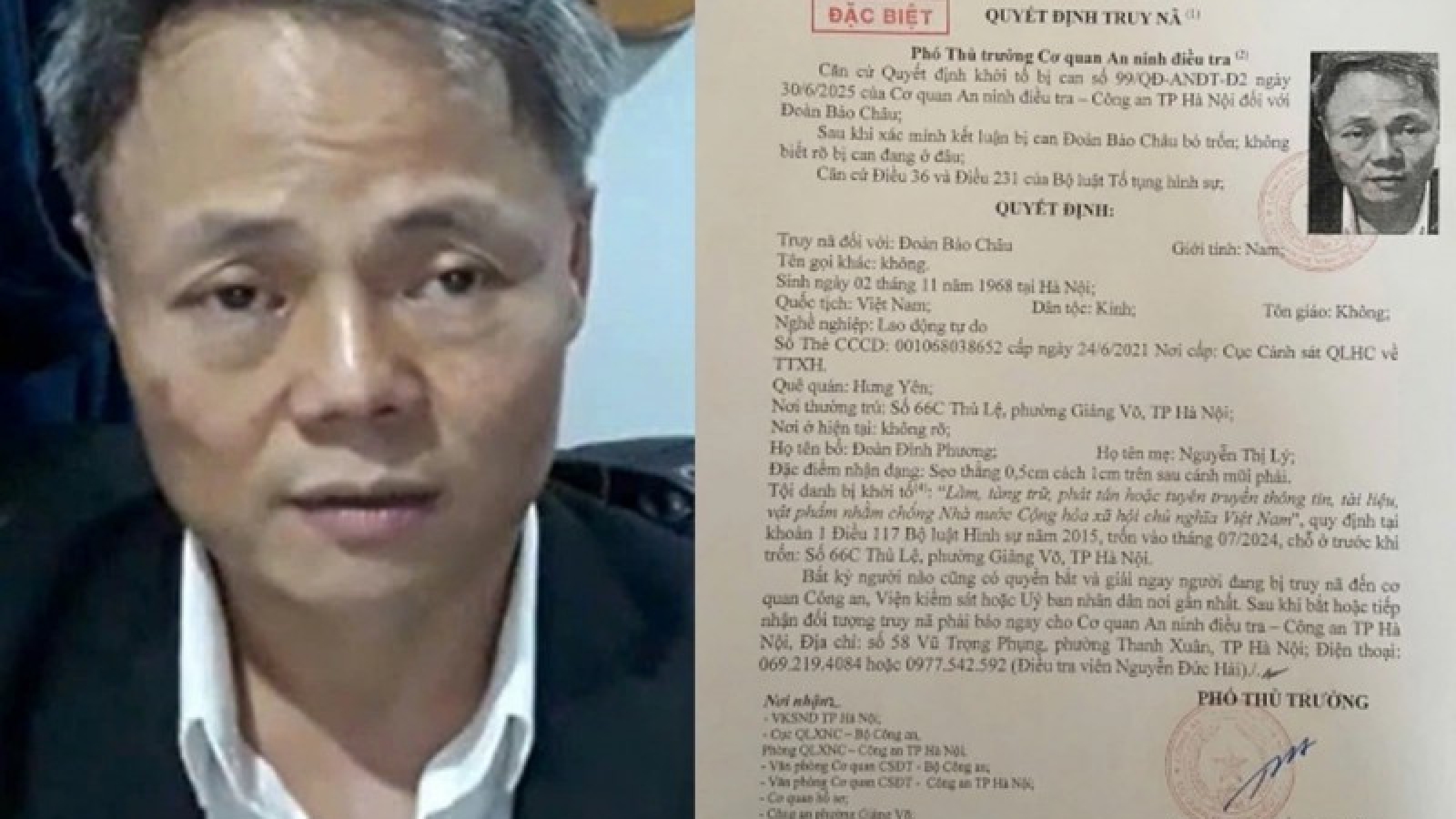 Hanoi police issue special arrest warrant for karate master on anti-state activities