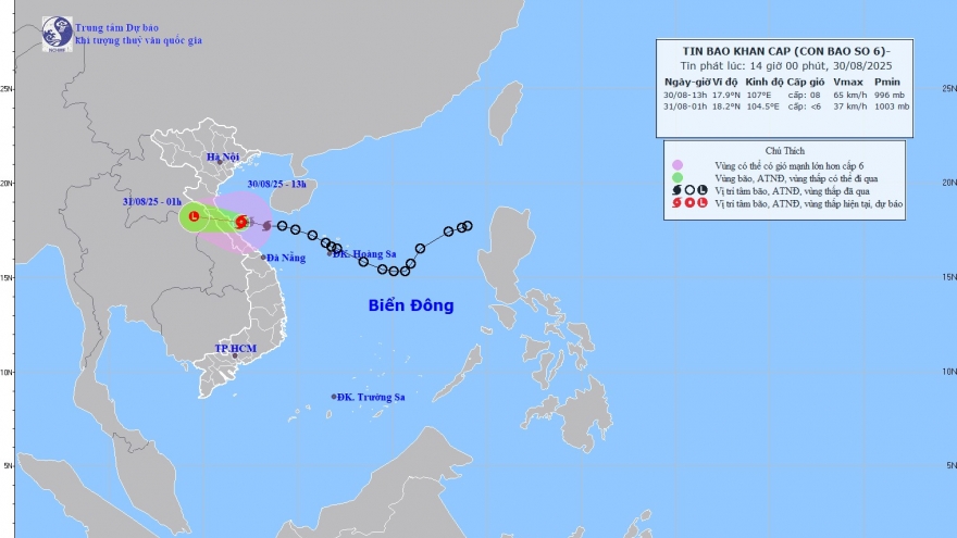 Bão số 6 đã gây mưa to trên địa bàn các tỉnh từ Nghệ An đến Hà Tĩnh