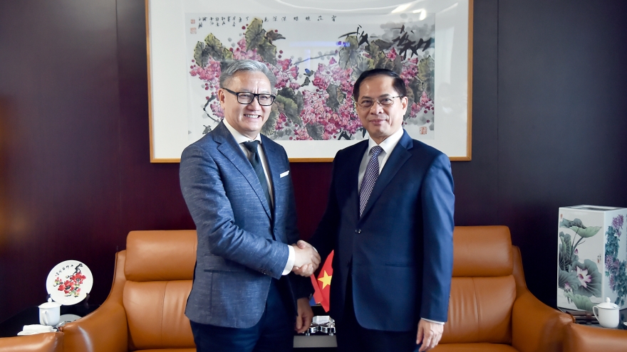 Phó Thủ tướng Bùi Thanh Sơn gặp Bộ trưởng Ngoại giao Lào