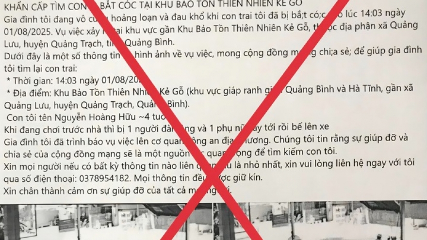 Bịa đặt chuyện bắt cóc trẻ em để trục lợi từ thiện ở Hà Tĩnh