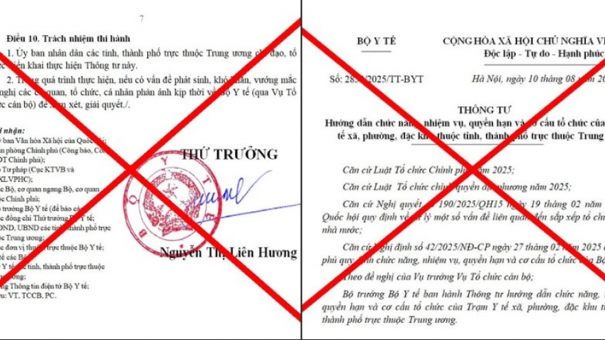 Bộ Y tế cảnh báo văn bản giả mạo về chức năng trạm y tế xã, phường