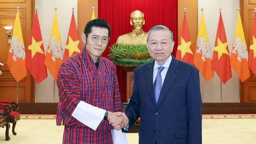 Tổng Bí thư Tô Lâm tiếp Quốc vương Bhutan Jigme Khesar Namgyel Wangchuck