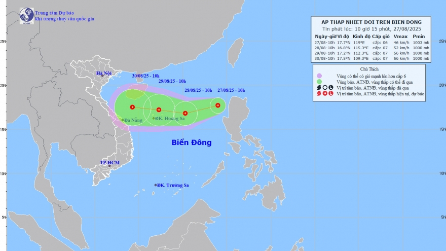 Bão số 5 vừa tan, Biển Đông lại xuất hiện áp thấp nhiệt đới