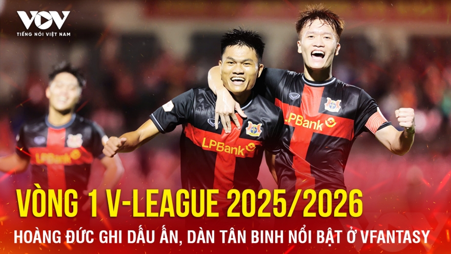 Vòng 1 V-League 2025/2026: Hoàng Đức ghi dấu ấn, dàn tân binh nổi bật ở VFantasy