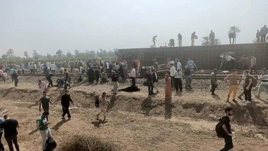 Tai nạn tàu hỏa tại Ai Cập: 3 người thiệt mạng, 94 người bị thương