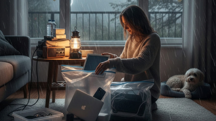 Đừng để smartphone, laptop thành “hiểm họa” trong bão lớn