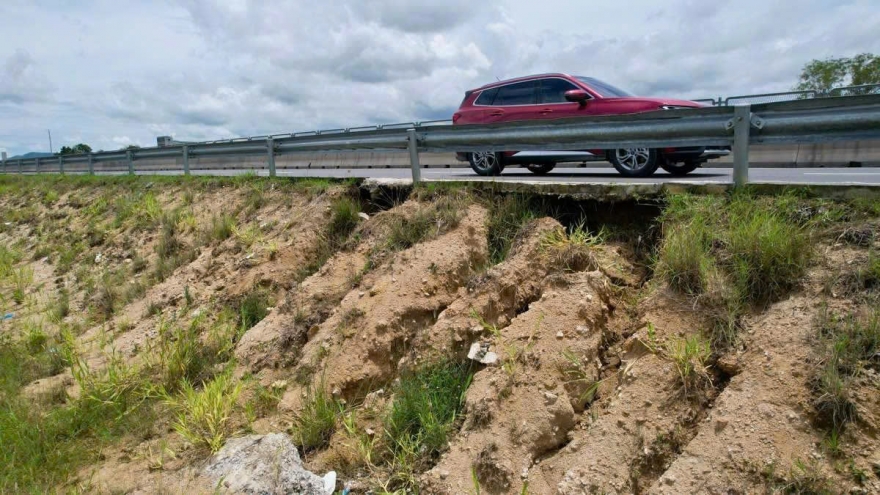 Đã xử lý các vị trí xói lở trên tuyến cao tốc Vĩnh Hảo-Phan Thiết