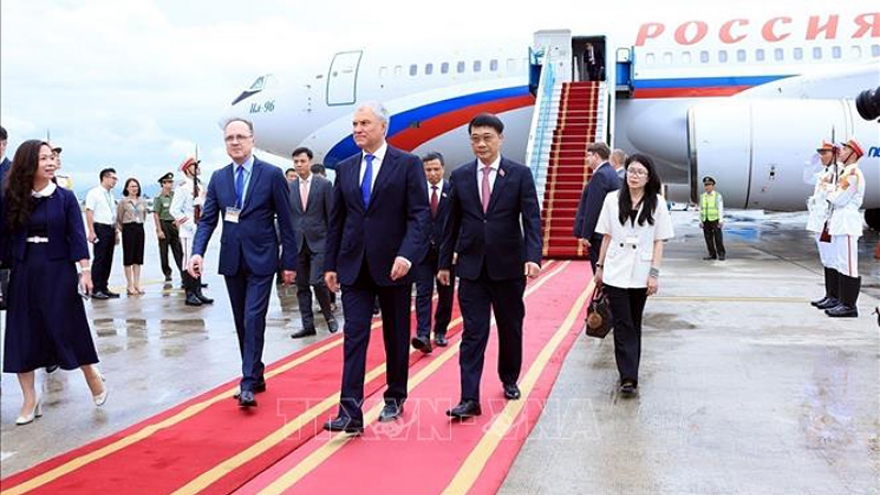 Russian State Duma Chairman Volodin begins Vietnam visit