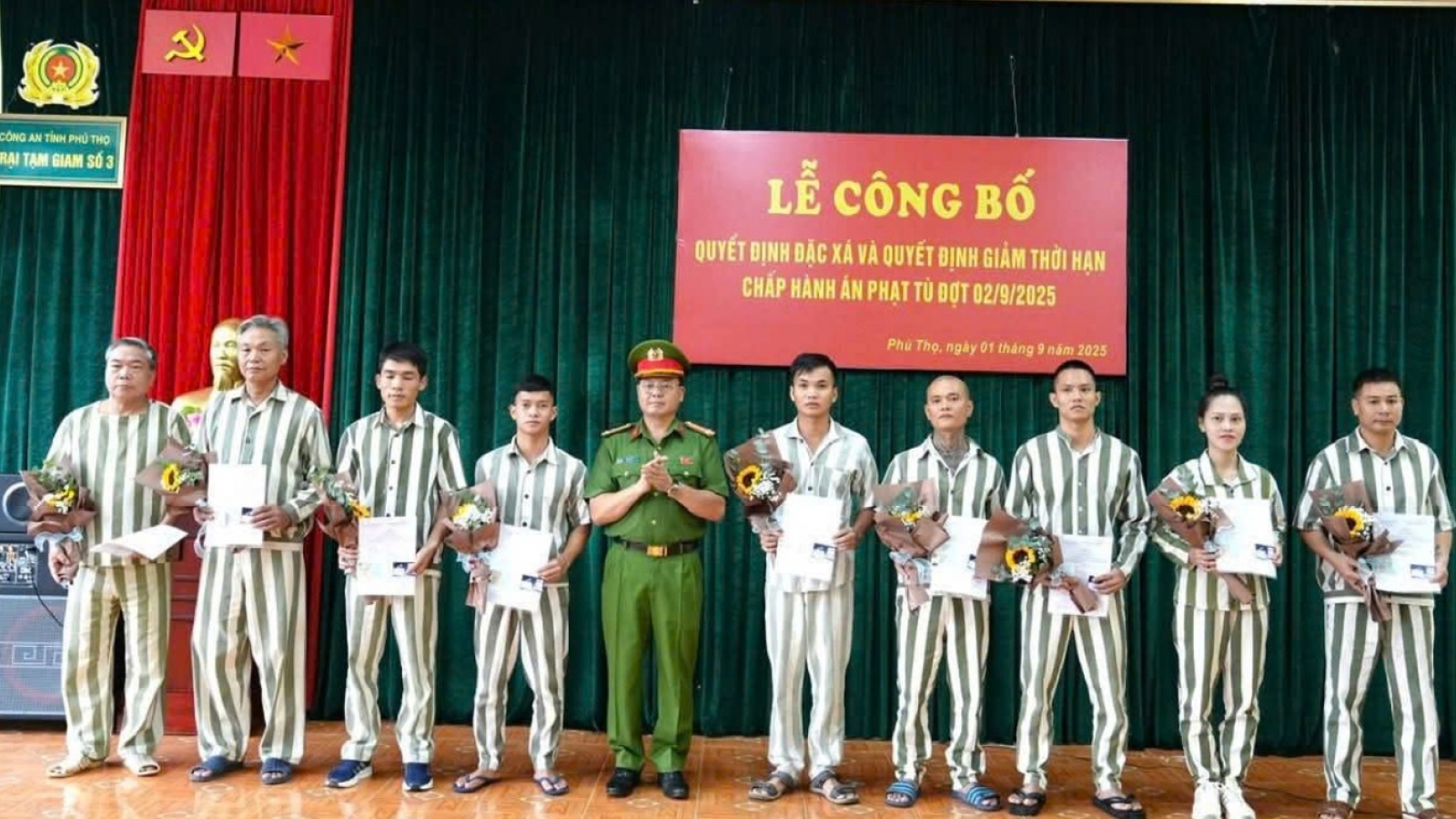Phú Thọ: Công bố Quyết định đặc xá của Chủ tịch nước tại Trại tạm giam số 3