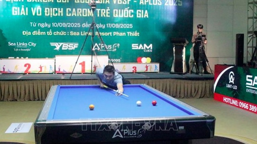 Tran Thanh Luc crowned champion at VBSF-APLUS 2025 National Carom Cup