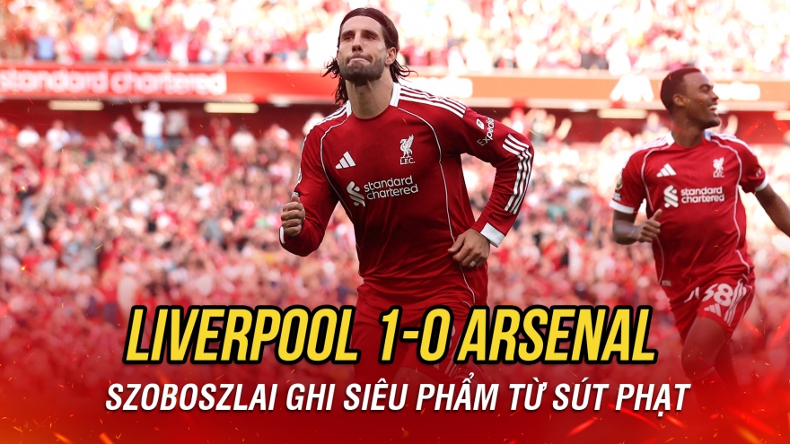 Szoboszlai ghi siêu phẩm sút phạt, Liverpool gieo sầu cho Arsenal