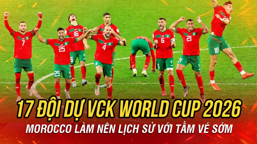 Xác định 17 đội bóng đã có vé dự vòng chung kết World Cup 2026
