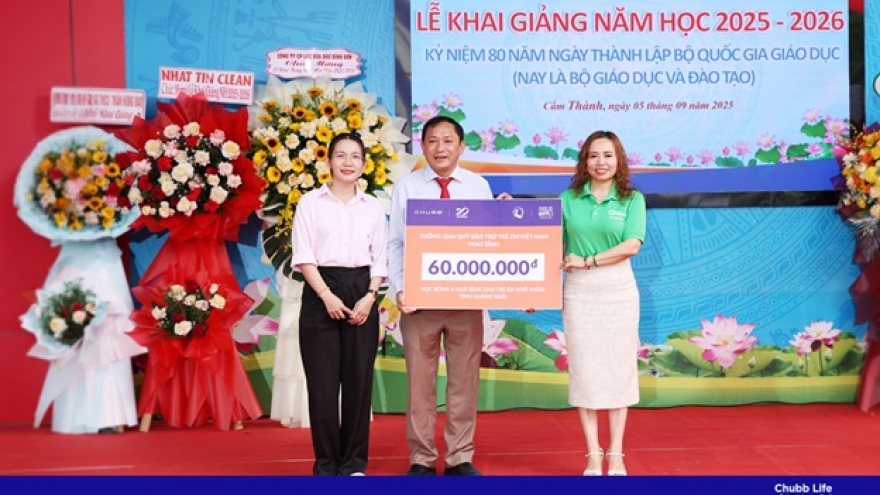 Chubb Life mang thêm niềm vui đến lớp cho trẻ em khó khăn trong mùa tựu trường 2025–2026