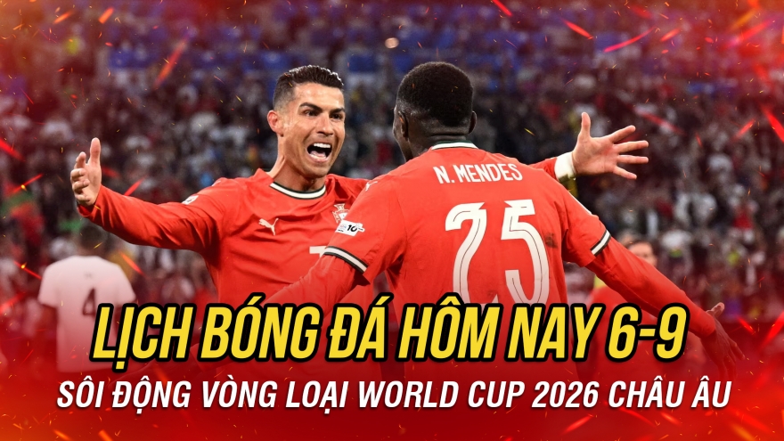 Lịch thi đấu và trực tiếp bóng đá vòng loại World Cup 2026 hôm nay 6/9