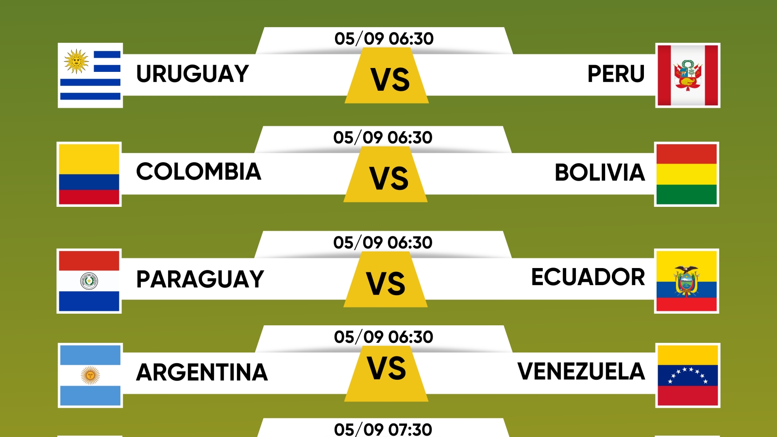 Lịch thi đấu vòng loại World Cup 2026 khu vực Nam Mỹ: Brazil đấu Chile