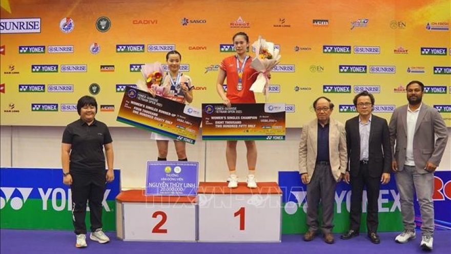 Badminton player Nguyen Thuy Linh finishes runner-up at Vietnam Open 2025