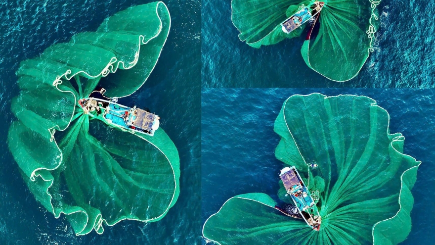 Lo Dieu fishing village - where nets bloom like flowers on the sea