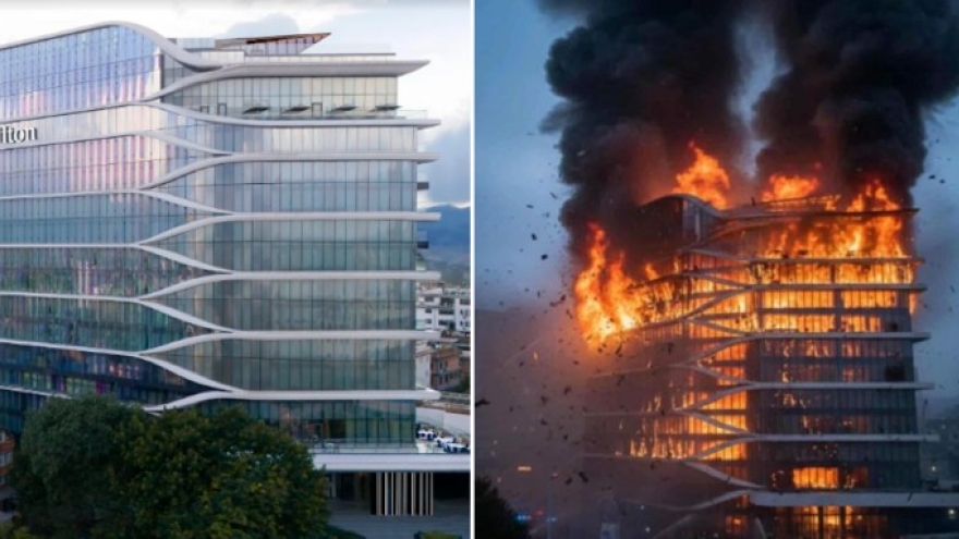 Khách sạn 5 sao Hilton bị thiêu trụi trong biểu tình đẫm máu ở Nepal