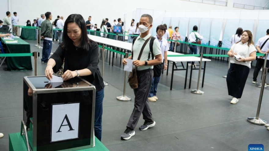 Ma Cao (Trung Quốc) hoàn thành cuộc bầu cử Hội đồng Lập pháp đầu tiên sau sửa luật