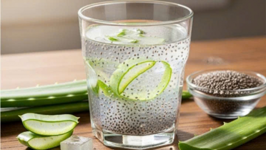 Lợi ích bất ngờ khi uống nước nha đam hạt chia vào buổi sáng