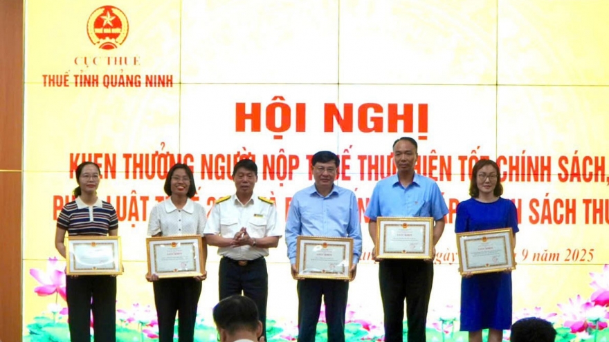 Quảng Ninh tuyên dương 32 doanh nghiệp, tổ chức, hộ kinh doanh nộp thuế tiêu biểu