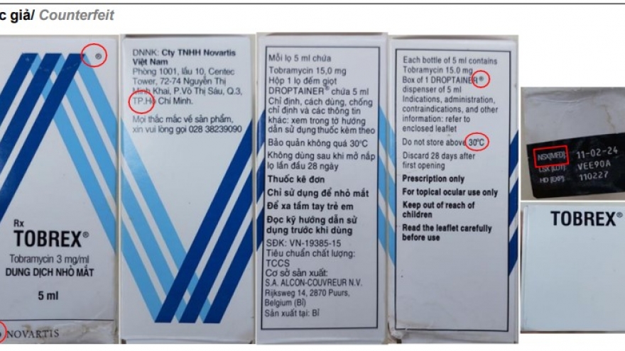 Cảnh báo thuốc nhỏ mắt và thuốc loãng xương nghi giả mạo