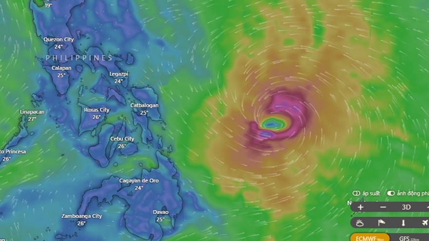 Bão BUALOI đang tiến vào Biển Đông có khả năng tác động lớn hơn bão số 9