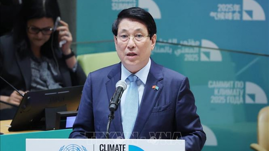 Chủ tịch nước Lương Cường phát biểu tại Hội nghị cấp cao về hành động khí hậu